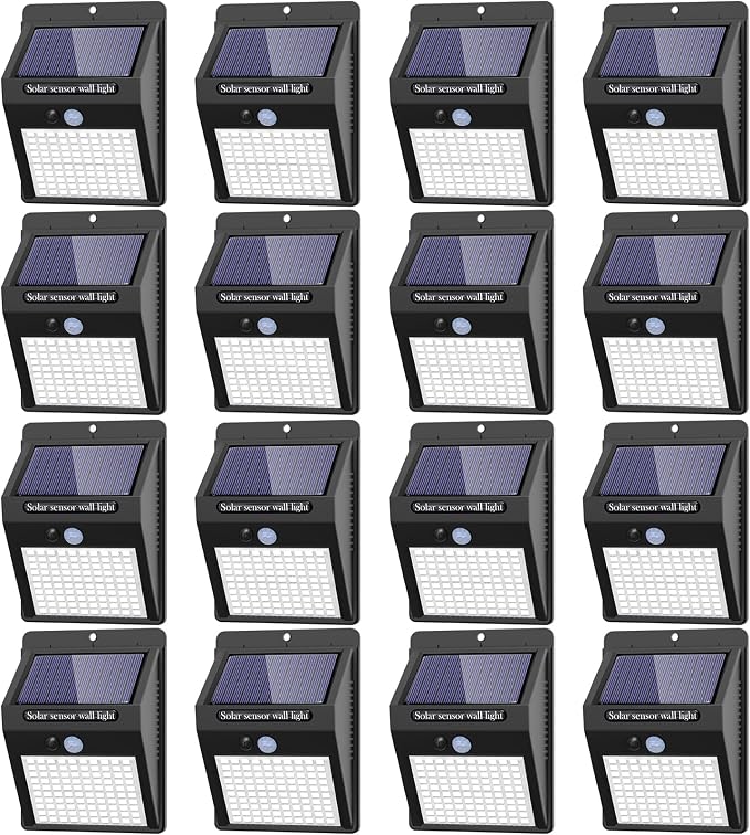 16 Pack Solar Lights Outdoor, 3 Modes/100LED Wireless IP65 Waterproof Solar by kolpop