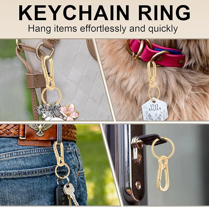 2pcs Metal Keychain Rings, Sturdy Key Chain Ring Carabiner Clip, Key Holder - Image 7