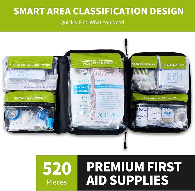 520 Pieces Premium First Aid Kit - Image 3