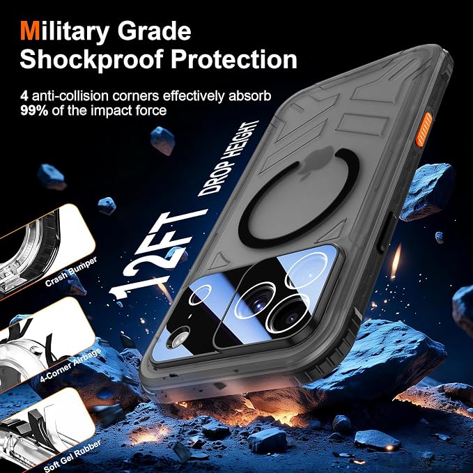 SPIDERCASE Magnetic for iPhone 17 Pro Max Case Waterproof, 12FT Military - Image 4
