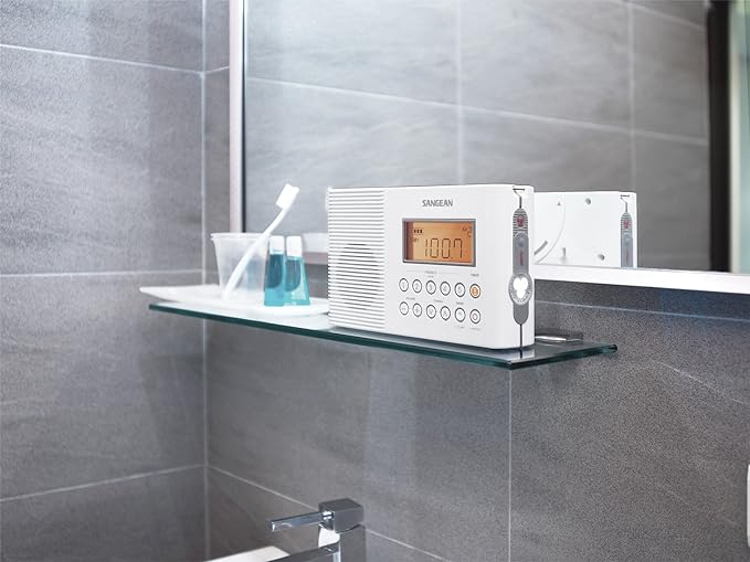 Sangean H201 Shower Radio AM/FM Waterproof, Weather Alert Radio - Image 5
