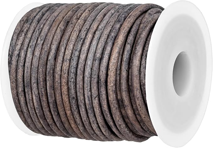 GENIQUE Real/Genuine Round Leather String Cord by GENIQUE