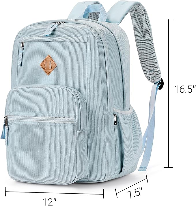 ZORFIN 26L Backpack for College, and Travel: Corduroy Bookbag - Image 3