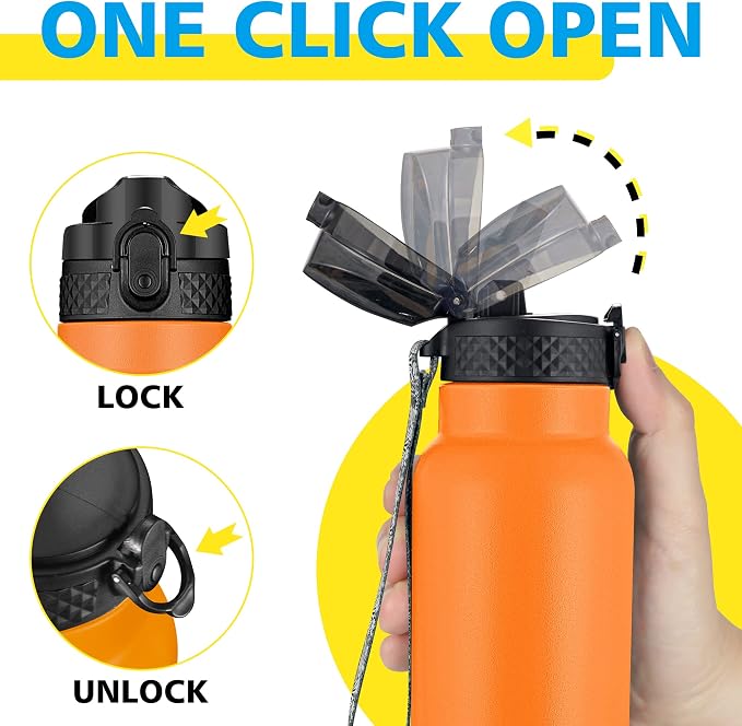 Han's Bottle Sports Water Bottle - 24 Oz - Image 4