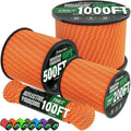 Reflective Paracord Rope 750 lb - 500ft 5/32" Parachute Cord 4MM 12-Strand para by Triberion