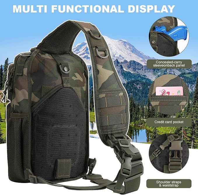 Rover Sling Pack Tactical Shoulder Sling Bag Backpack - Image 3
