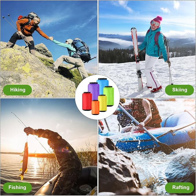 6 Pcs Waterproof Dry Bag Sack Lightweight Outdoor Dry Bags 35 L, 20 L, 15 L - Image 7
