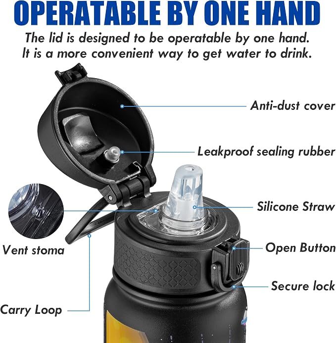 OLDLEY 12oz Kids Water Bottle, Stainless Steel Insulated Water Bottle - Image 2