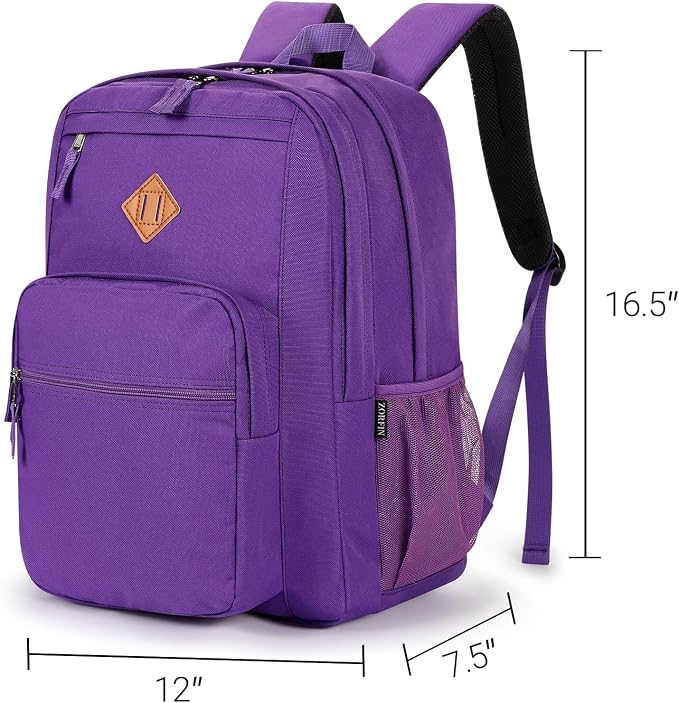 ZORFIN 26L Backpack for College, and Travel: Water Resistant Bookbag - Image 3