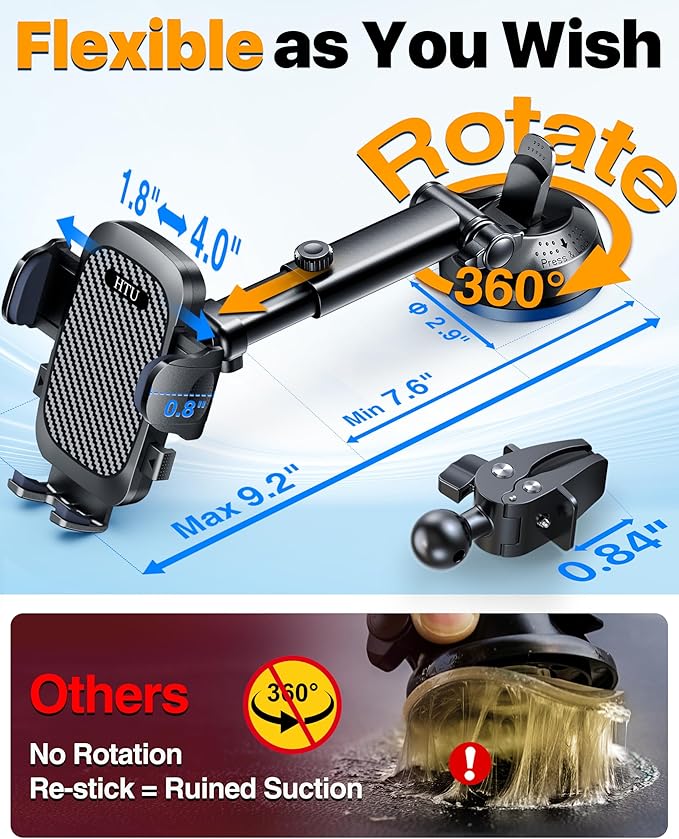 2026 Ultimate Best【True Military-Grade & Safety Cert】Car Phone Holder - Image 4