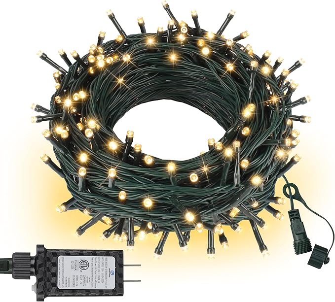 ASENEK Connectable Christmas String Lights 66FT 200 LED 8 Modes by ASENEK