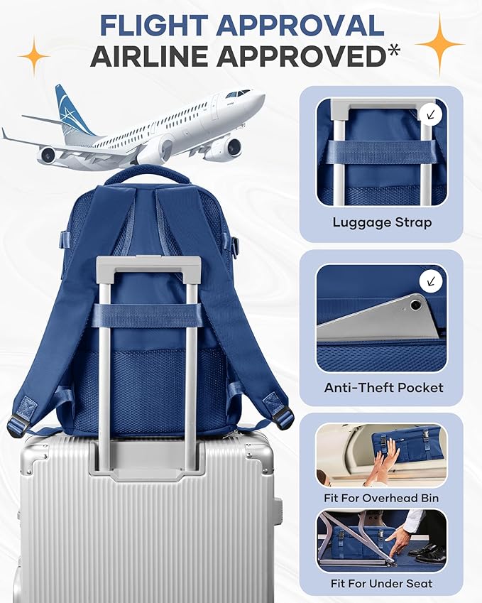 coofay Travel Backpack for Men Women Carry on Backpack for Airplanes Personal - Image 7