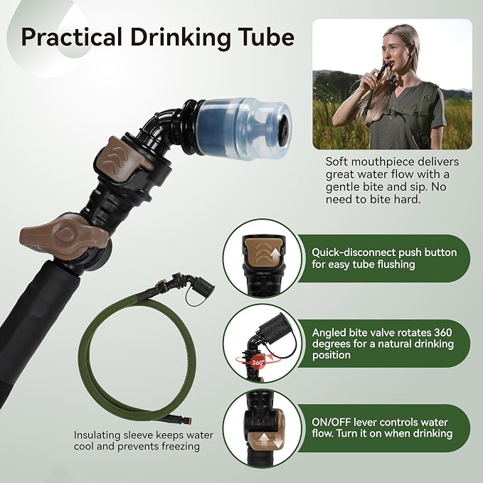 MARCHWAY 2L/2.5L/3L TPU Hydration Bladder, Ultra Durable Water Reservoir Bag - Image 4