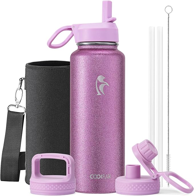 Coolflask Water Bottle 40 oz Insulated by Coolflask