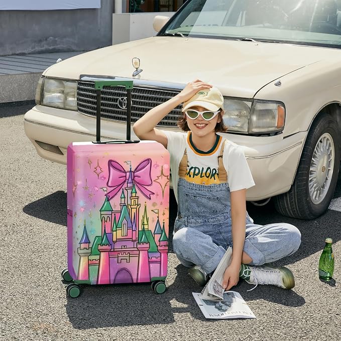 ANNA QUEEN Fantasy Castle Travel Luggage Cover -Stretchable Airplane Suitcase - Image 4