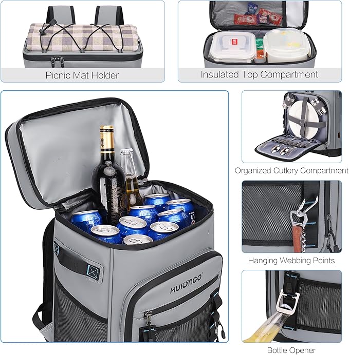 Hulongo Large Waterproof Insulated Cooler Backpack - Image 4