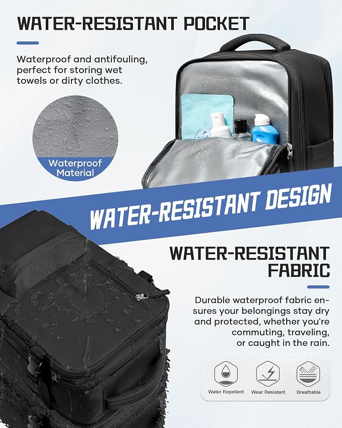 WONHOX Large Travel Backpack Carry on Flight Approved Laptop Work Business - Image 5