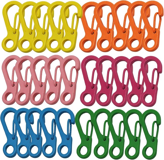 Mini Carabiner Clips with Metal Spring Wiregate Hook and Little Eye Hole by Bytiyar