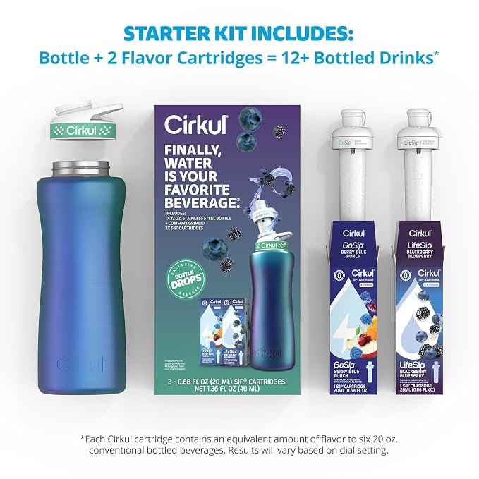 Cirkul 32oz. Chameleon Stainless Steel Water Bottle Starter Kit - Image 3