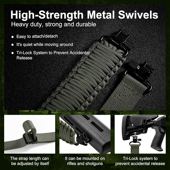 VVAAGG Two-Point Paracord Rifle Sling - Image 2