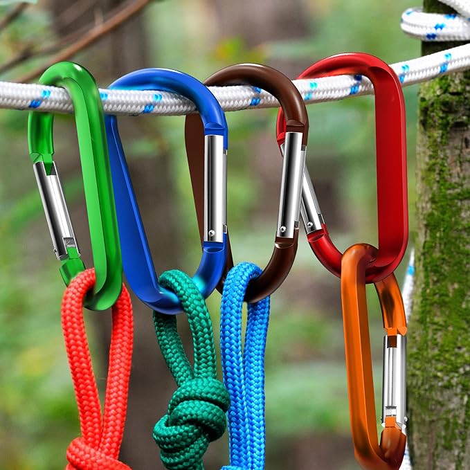 sprookber 3" Carabiner Clip Keychain, D Ring Caribeaner Clip, Key Clip - Image 5
