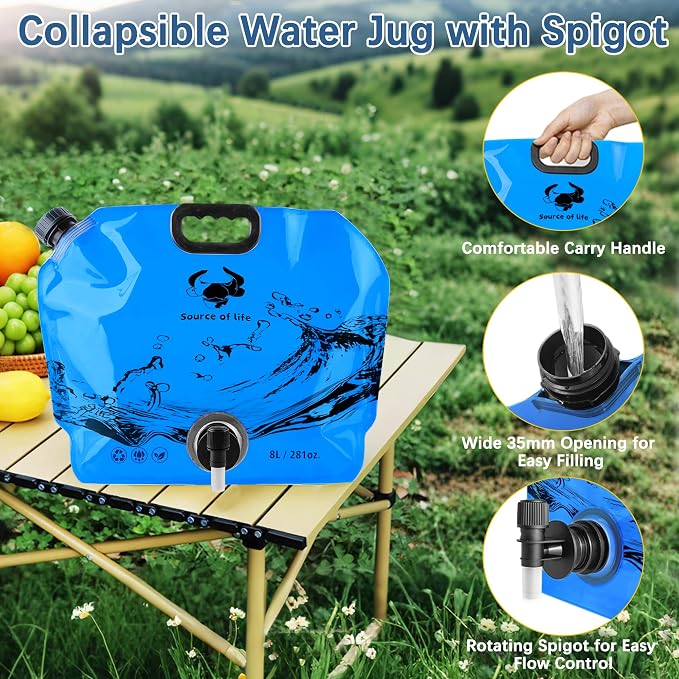 Water Jug Camping 2.1 Gallon Collapsible - Image 3