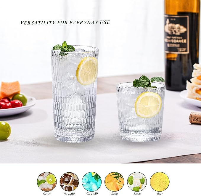 15oz and 22oz Clear Acrylic Glasses Drinkware, Honeycomb Stackable - Image 5