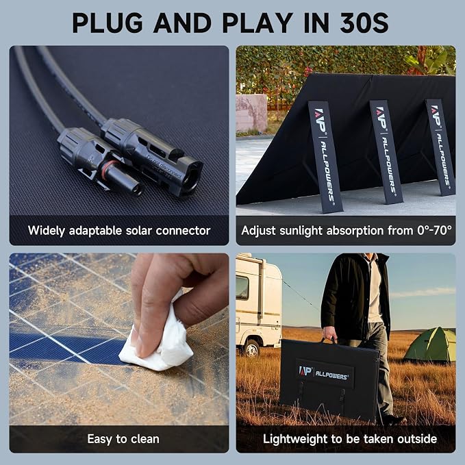 ALLPOWERS SP037 400 watt Solar Panel Foldable Portable Solar Charger - Image 5