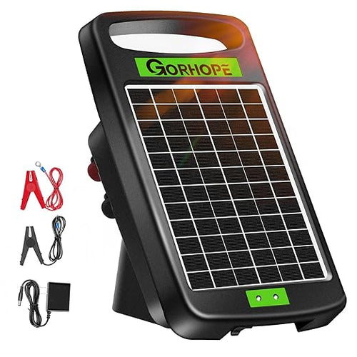 10 Miles Solar Powered Electric Fence Charger, Output 0.18J Electric Fence by Unknown