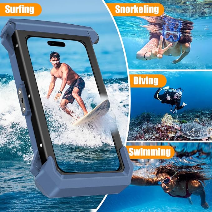 Underwater Phone Case for Snorkeling & Diving, IP68 Waterproof Case for Swimming - Image 6