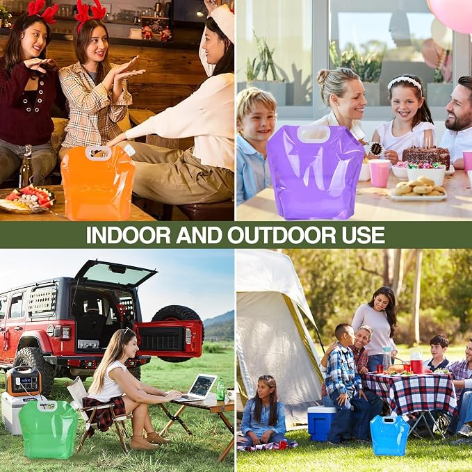4 Pack 5L BPA Free Collapsible Water Tank Container Portable Lightweight Space - Image 8