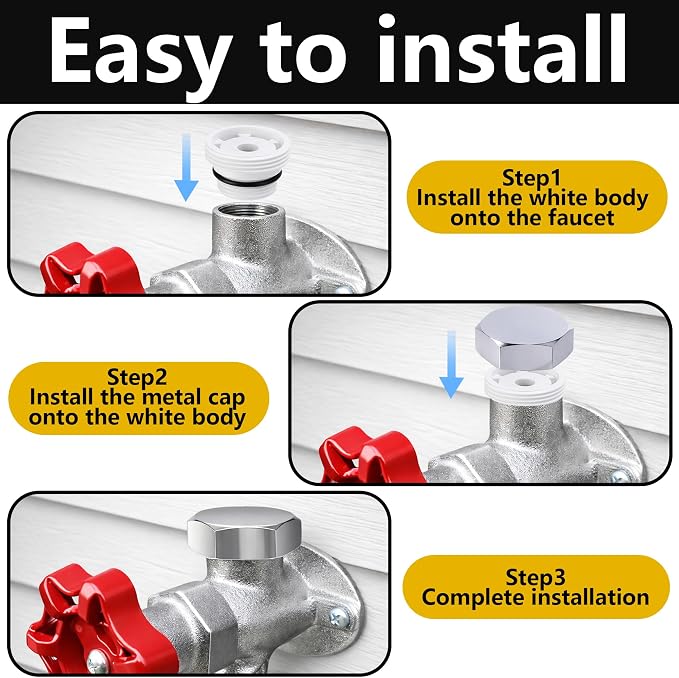 4 Pack Vacuum Breakers Outside Faucet, Stainless Steel Vacuum Breaker Repair - Image 4