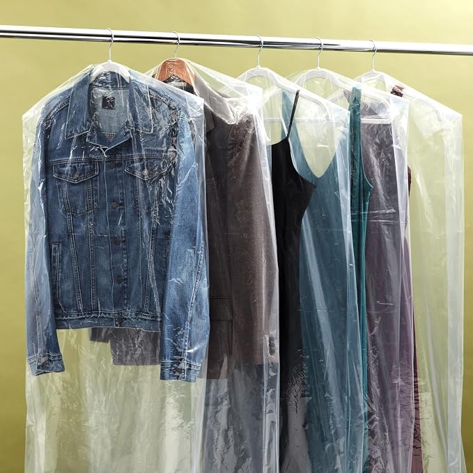 Juvale Clear Plastic Garment Bag - Image 3