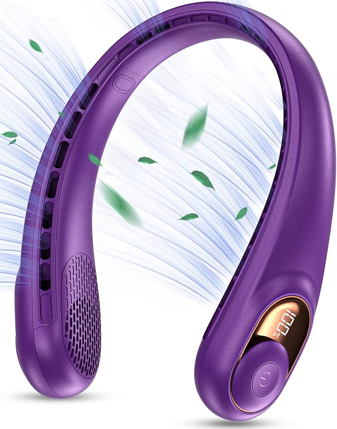 KIDEE Portable Neck Fan, Hands Free Bladeless Fan Rechargeable, 4000mAh Battery - Image 7