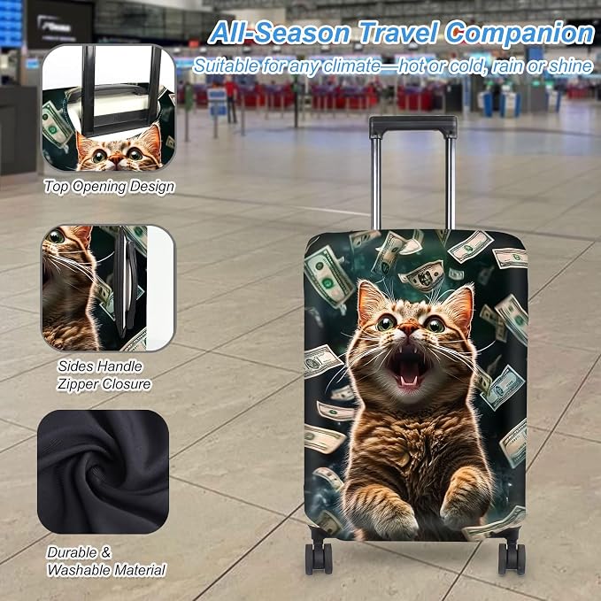 Luggage Cover Protector for 22-24 Inch Suitcases, TSA Approved Elastic Travel - Image 3