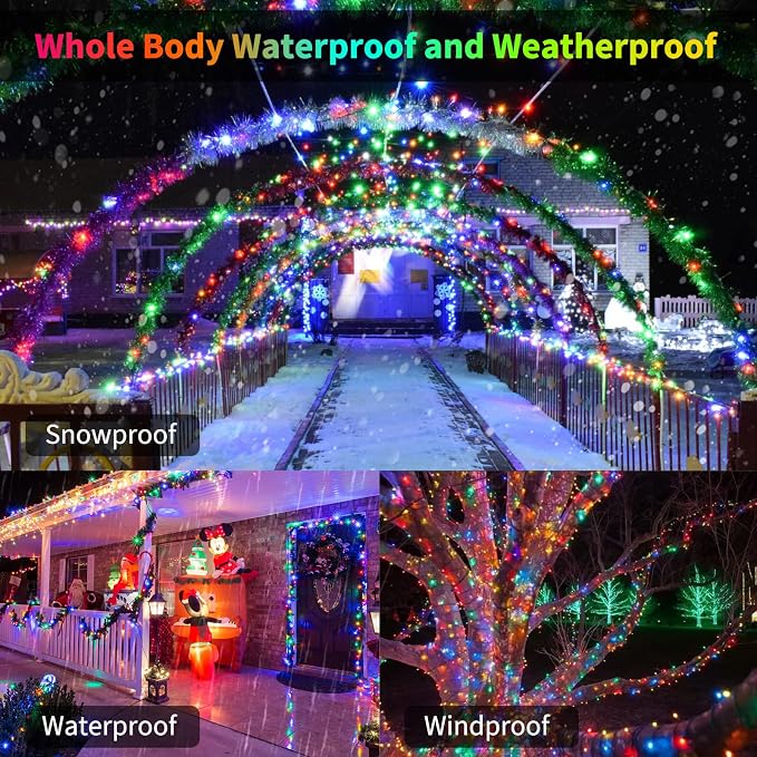 Brightown Christmas Lights 4 Pack 50 LEDs Battery Powered String Lights - Image 4