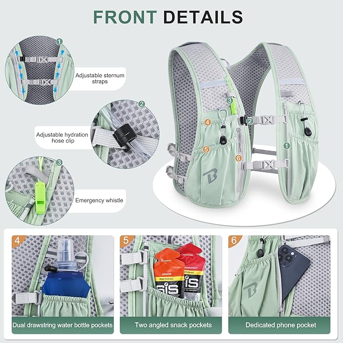 BECOJADDE Running Vest Hydration Backpack - Image 2