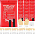 45 Pcs Emergency Fire Blankets for Home and Kitchen 40x40 Inch 15 Fiberglass by Copkim