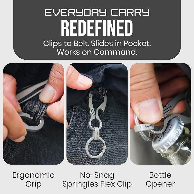 Titanium Carabiner Keychain Hook – Ultra-Light and Strong 2-Pack EDC Carabiner - Image 4