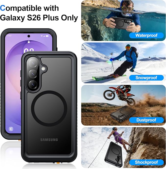 ANTSHARE IP68 Waterproof Case for Samsung Galaxy S26 Plus - Image 8