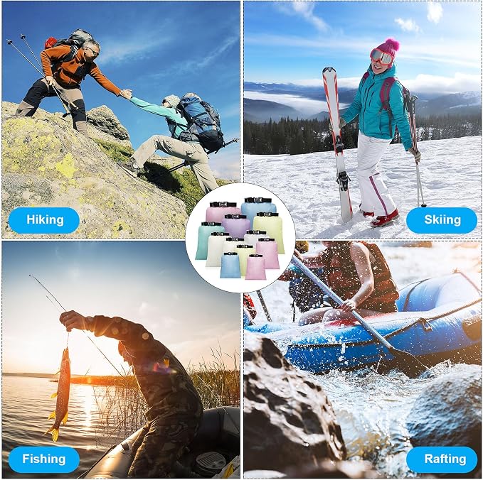Shappy 6/12 Pcs Waterproof Dry Bags, Lightweight Outdoor Waterproof Dry Stuff - Image 6