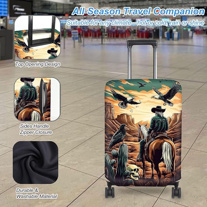 Luggage Cover Protector for 19-20 Inch Suitcases, TSA Approved Elastic Travel - Image 3