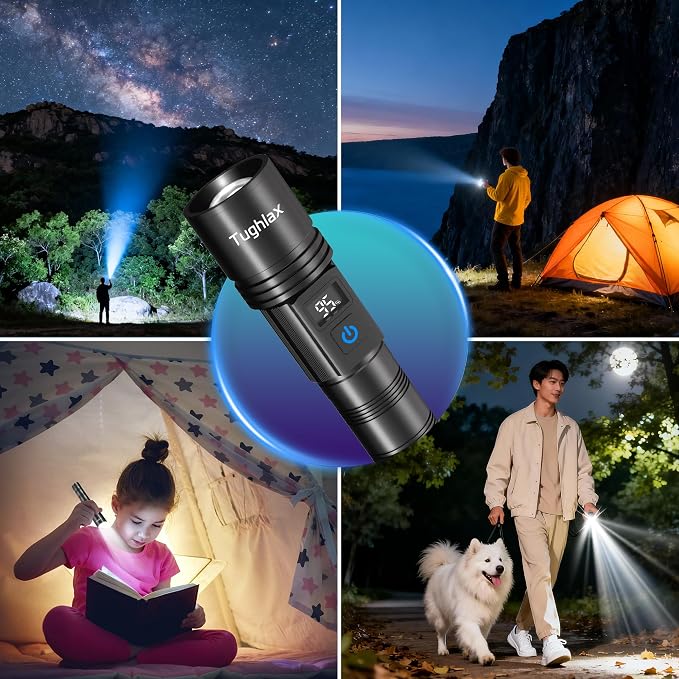 LED Rechargeable Flashlights 9900 High Lumens 2Pack, Super Bright Flashlight - Image 9