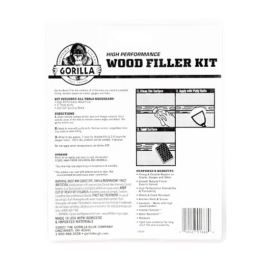 Gorilla All Purpose Wood Filler Wood Repair Kit - Image 8