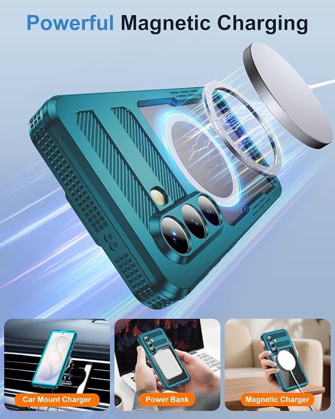 for Samsung Galaxy S26 Waterproof Case, Magnetic Heavy Duty Military Grade - Image 7