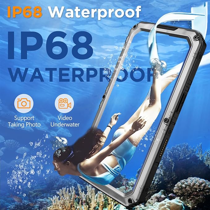 Mitywah Waterproof Case for iPhone 16 Pro Max, Heavy Duty Metal Cover - Image 5