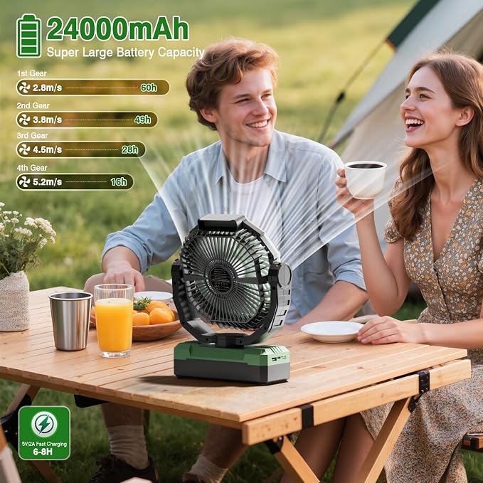 FRIZCOL 3-in-1 Camping Fan - Image 2