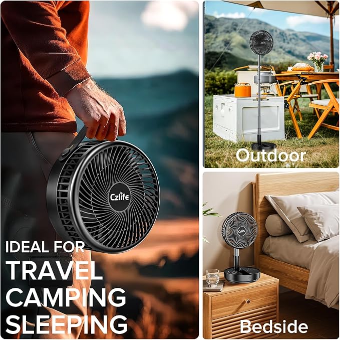 Czlife F9 Portable Fan, 10000mAh Rechargeable Battery Powered - Image 5