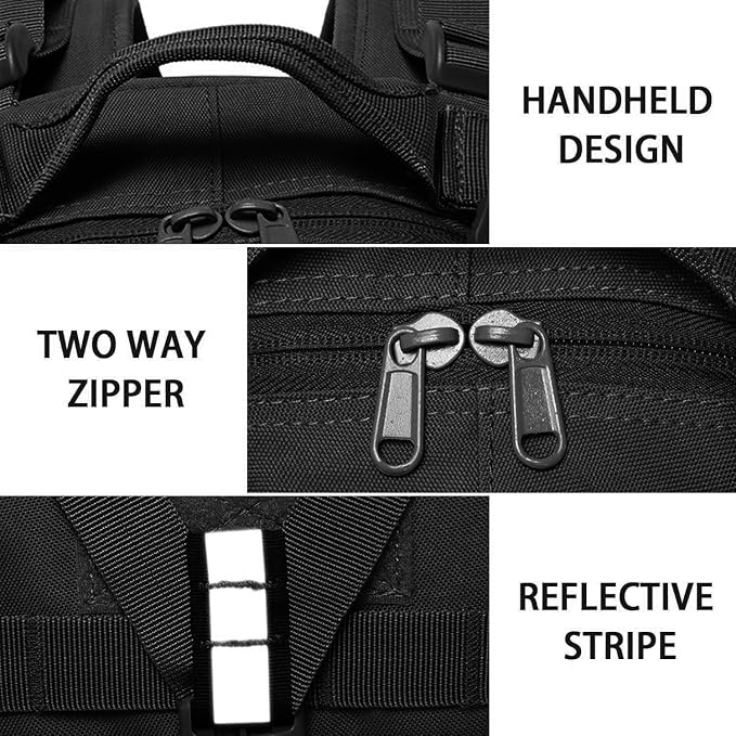 aiGear Tactical Backpack for Men, 25L Military Backpack, 3-Day Bug Out Bag for - Image 4