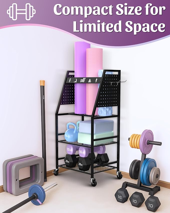 Mythinglogic Yoga Mat Storage Racks, Home Gym Storage Rack - Image 4